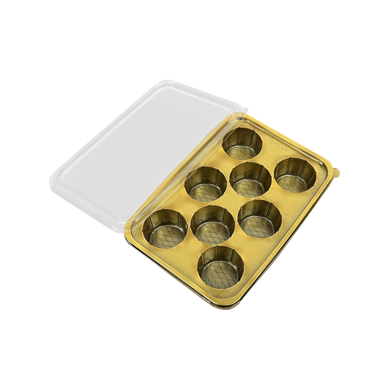 Одноразовая пластиковая упаковочная коробка для выпечки с 8 полостями