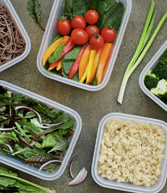 Пластиковая коробка для суши с фруктами